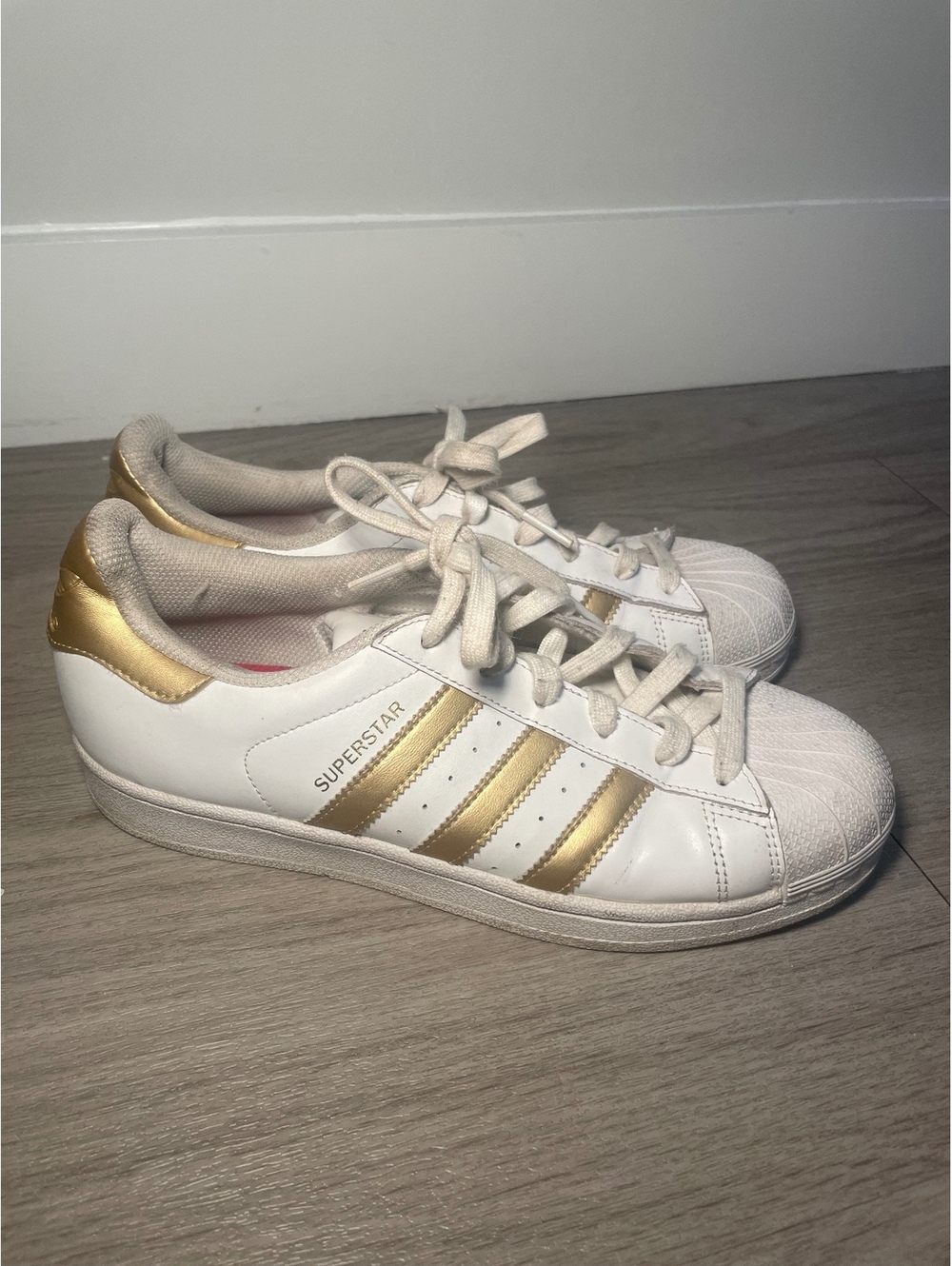 Adidas Women’s Gold Superstars Size 7